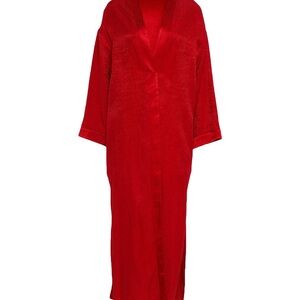 Italian Viscose/Cotton mix Elegant Red Women's Robe